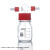 螺口洗气瓶 玻璃GL45丝口瓶气体洗瓶  抽滤装置缓冲瓶 耐压减压缓存瓶 耐高温耐酸碱100 250 100ml玻璃瓶四氟瓶盖