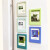 沁乐怡3寸拍立得磁吸照片相框冰箱贴磁性展示贴儿童小卡明信卡片展示架 冰箱蓝-1个