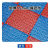 可拼接地垫商用隔水网格pvc脚垫厨房拼装洗澡间洗车房漏水防滑垫 蓝色+红色 60*90cm6片