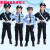 卡梵黎（kafanli）儿童小警特服警察服角色扮演警官服装小交警制8服小公6安表演出服 男短款5件套 130cm(130cm(40-55斤))