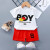专一（Zhuanyi）儿童短袖纯棉套装夏季幼儿男女童T恤宝宝短袖短裤套装 短套-短套笑脸 100cm