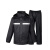 阿蒂亚 牛津布分体式反光雨衣雨裤 XL码/件 黑色连帽套装