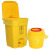 途百手提式医疗垃圾袋100只黄色医疗诊所专用垃圾袋 32*38cm3丝（5L桶）