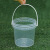 龙程 透明桶塑料桶打包水桶pp材质1L-20L果酱桶带提手带盖桶 10L透明(配半透明色盖子)