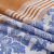 富安娜家纺 四件套纯棉全棉床品套件床单被套 简约中性条纹双人加大 美好时光1米8/2米床(230*229cm)蓝色