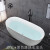 优莱可可浴缸保温浴缸亚克力薄边浴缸无缝浴缸家用成人独立式欧式贵妃 白色浴缸+黑色落地 1.2m