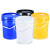 龙程 PP桶25升化工圆形手提储水桶 开口桶涂料桶包装桶圆桶 25LK_白色(铁提手)