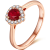 廷亮 0.7克拉鸽血红红宝石戒指18K金镶嵌钻石彩宝戒指 手寸留言(7至23号)现货