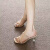 SHEFEIGE防滑凉鞋女2024新款夏季细跟水钻一字带高跟鞋女黑色气质名媛凉鞋 黑色跟高5公分 38