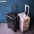 世界地理德国全铝镁合金行李箱男女金属拉杆箱商务旅行登机箱皮箱密码箱子 铝镁合金-铁灰色 20英寸-可登机