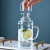 美斯尼 凉水壶玻璃冷水壶耐高温玻璃壶大容量复古型凉白开水壶玻璃杯 透明色 2L