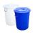 安大侠  大水桶 塑料储水桶 圆形收纳桶大容量水桶酒店厨房工业环卫物业大号垃圾桶 60L 白色带盖