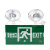 国标LED双头消防应急灯 多功能安全出口疏散指示应急灯 右向两用灯(非标)