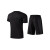 匹克运动套装男夏季跑步运动休闲上衣裤子透气两件短袖短裤男DF142001
