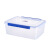 塑料保鲜盒长方形带盖级密封盒子大号商用收纳盒储物批发 9518【9.5L】 透明