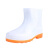 品之德 PVC低筒雨鞋牛筋底低帮雨靴工作水鞋胶鞋 PX--035白色 42码