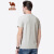 骆驼（CAMEL）男装 夏季男士短袖t恤韩版门筒领纯色印花打底衫男潮 灰蓝 XL