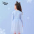 迪士尼童装女童连衣裙年新款儿童爱莎公主裙洋气时髦演出服 梦幻蓝 120cm