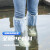 博沃尼克一次性防雨鞋套10只装加厚男女防水防滑长筒塑料鞋套透明