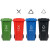 户外垃圾桶大号容量工业分类厨余室外带盖商用大型环卫箱干湿挂 240L加厚红-有害垃圾