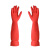 踏雪 橡胶手套；45cm特厚红色 加绒保暖型 M码 10双/组
