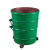 品乐涤 户外铁皮垃圾桶 圆形蓝色环保加厚分类特大号挂车桶 蓝色 2.0厚（无盖） 1个