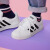 adidas「T头鞋」VL COURT板鞋小白鞋德训鞋男小童阿迪达斯轻运动 白色/黑色 29(175mm)