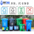 大号平口垃圾分类垃圾袋一次性可降解加大社区物业四色厨余塑料 蓝色可回收物60X80 50只