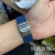 硅胶表带通用款手表带适配马克华菲宾格CK巴宝莉防水男款表链22mm 黑色-银保险扣 22mm