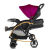 宝宝好C3一键折叠新生儿婴儿车可坐可躺摇篮模式婴儿儿童手推车 黑加仑紫