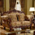 唐澎欧式布艺沙发美式布艺沙发欧式布艺沙发123组合实木雕花客厅套装 复古深色 0cm 一人位