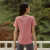 暴走的萝莉 极光系列运动短袖女休闲时尚健身T恤LLDX03473 怀旧玫瑰粉 S 