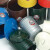 dulton金属垃圾桶铁皮厨房客厅杂物收纳桶套装带盖圆桶 红色 6L 直径21.5*高29cm