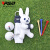 PGM高尔夫针织球袋男女球夹时尚玩偶挂件便携式球套golf挂饰配件 QJ006-兔子