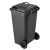 舒蔻（Supercloud）大号塑料分类垃圾桶小区环卫户外带轮加厚垃圾桶可定制图案00L加厚黑色分类干垃圾
