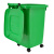 兰诗（LAUTEE）D060 大号户外垃圾桶 物业分类垃圾桶果皮箱可定制 50L四轮草绿厨余垃圾