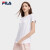 斐乐（FILA）官方女子短袖T恤夏季时尚运动兔子刺绣圆领女装丝柔棉套头衫 标准白-WT 155/76A/XS