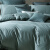 水星家纺 床上四件套纯棉 60支长绒棉贡缎床单被罩被套 五星级酒店宾馆套件 醉色(孔雀蓝) 双人1.8米床