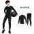 YIPAI儿童紧身衣训练服男女篮球服足球跑步运动训练打底速干小孩健身衣 全黑两件套(薄款) S码/155-160,80-100斤左右