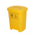 谋福 1170 医疗垃圾桶利器盒废物黄色脚踏式锐器盒脚踩带盖加厚垃圾箱（40L黄色医疗垃圾桶 加厚 ）
