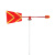 越翔安防（YX）FX-01B 标准型金属风向标 夜光反光型风向标 夜光金属风向仪（夜光型风向标+1.2米支架）