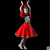 无就（WUJIU）哈萨克族演出服六一儿童新疆舞蹈服装女童维吾尔族演出服饰幼儿 经典红色流苏裙含脖套头饰 140