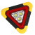 稳斯坦 W3006 太阳能充电警示灯 LED应急故障三角反光应急灯三角架灯三灯太阳能款大号
