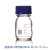 悦成 实验室蓝盖瓶 透明棕色丝口瓶 大口蓝盖试剂瓶  玻璃方瓶 蓝盖试剂瓶 100ml【透明】 现货