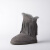 可热（COZYBOOTS）澳洲进口羊皮毛一体流苏防水雪地靴 灰色奥斯塔 浅灰色 230mm