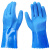 全浸塑劳保手套浸胶工业加厚橡胶磨砂止滑耐磨防滑防水防油耐酸碱 蓝色浸塑磨砂(10双) L