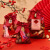 玩控结婚用品结婚喜糖盒红色纱网袋糖果盒伴手礼袋手提简单束口婚礼袋 大号【10个装】