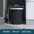 纳份爱 北欧压圈垃圾桶塑料家用卫生间厨房分类垃圾筒带条纹纸篓 黑色 大号-单个装