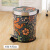 欧式创意带盖垃圾桶脚踏厨房客厅卫生间有盖脚踩小大号拉圾筒 兰花12L(送一卷垃圾袋)