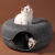 水木风猫隧道甜甜圈猫窝滚地龙四季通用猫咪通道钻洞可拆洗宠物窝 小号直径50厘米 蓝色